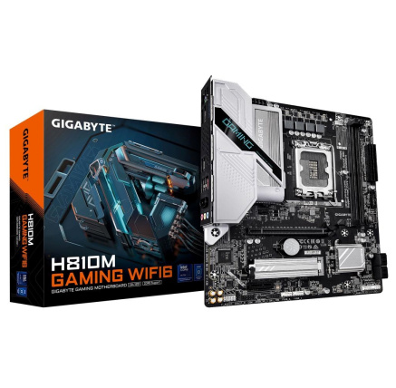 GIGABYTE MB Sc LGA1851 H810M GAMING WIFI6, Intel H810, 2xDDR5, 1xDP, 1xHDMI, WiFi, mATX