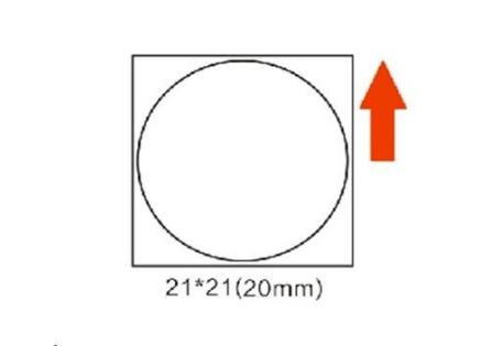 Niimbot štítky R 21x21mm 300ks RoundB pro B21, B21S, B3S, B1