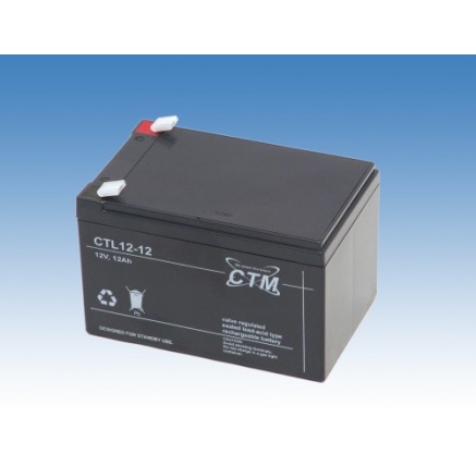 Baterie - CTM CTL 12-12L (12V/12Ah - Faston 250), životnost 10-12let