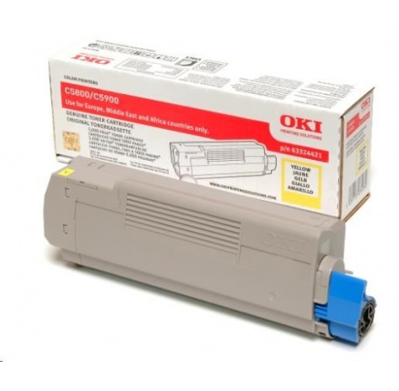 Oki Toner Žlutý do C5800/C5900/C5550 MFP (5 000 stránek) Oki Toner Žlutý do C5800/C5900/C5550 MFP (5 000 stránek)