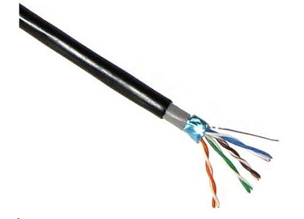 POŠKOZENÝ OBAL - FTP kabel LYNX Cat5E, drát, dvojitý venkovní PE+PVC, černý, 305m cívka - BAZAR POŠKOZENÝ OBAL - FTP kabel LYNX Cat5E, drát, dvojitý venkovní PE+PVC, černý, 305m cívka - BAZAR
