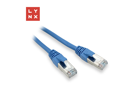 LYNX FTP patch kabel Cat5e PVC, CCA, 2m, modrý