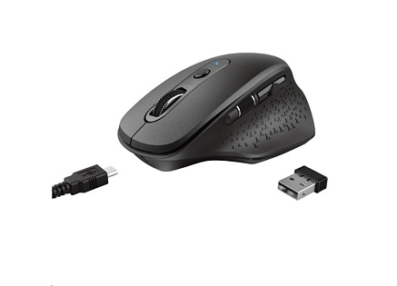 TRUST bezdrátová Myš Ozaa Rechargeable Wireless Mouse - black