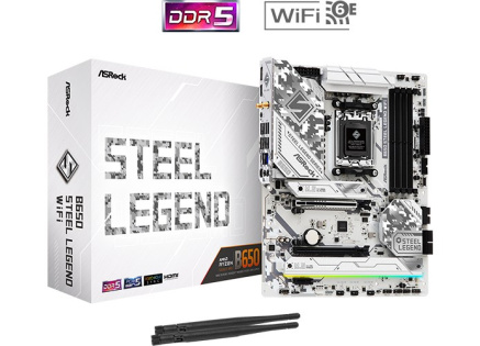 ASRock MB Sc AM5 B650 Steel Legend WiFi , AMD B650, 4xDDR5, 1xDP, 1xHDMI, WIFI