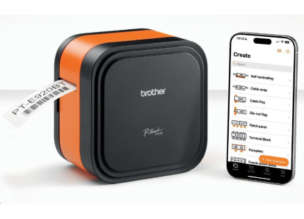 BROTHER tiskárna štítků PT-E920BTZ - až 36mm, pásky, mobilní, Tiskárna Štítků pro průmysl a elekto BROTHER tiskárna štítků PT-E920BTZ - až 36mm, pásky, mobilní, Tiskárna Štítků pro průmysl a elekto