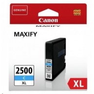Canon CARTRIDGE PGI-2500XL C azurová pro Maxify iB4050, iB4150, MB5050, MB5150, MB5155, MB5350, MB5450, MB5455 (1755str)