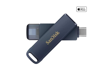SanDisk Flash Disk 64GB Phone Drive USB-C, pro Iphone, modrá