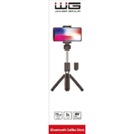 WG - Selfie tyč WG 6, Selfie tyč + tripod, teleskopická, s bluetooth tlačítkem, černá