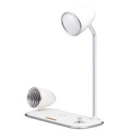 WG - Led lampička s bezdrátovým nabíjením a bluetooth speakerem WG Retro Kathie, bílá