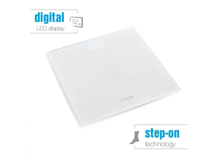 Orava osobní digitální váha, do 180 kg, LED displej, automatické zapnutí dotykem chodidla