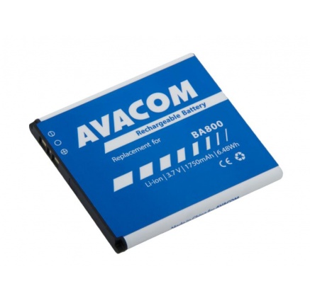 AVACOM baterie do mobilu Sony Ericsson Li-Ion 3,7V 1750mAh (náhrada BA800) AVACOM baterie do mobilu Sony Ericsson Li-Ion 3,7V 1750mAh (náhrada BA800)