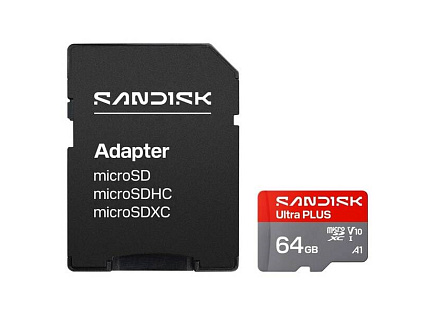 Sandisk Ultra PLUS micro SDXC karta 64GB UHS-I, V10, U1, C10, (150MB/s) Sandisk Ultra PLUS micro SDXC karta 64GB UHS-I, V10, U1, C10, (150MB/s)