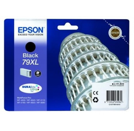 EPSON Ink čer WF-5xxx Series Ink Cartridge "Pisa" 79 XL Black (41,8 ml) (2.600 str.) EPSON Ink čer WF-5xxx Series Ink Cartridge "Pisa" 79 XL Black (41,8 ml) (2.600 str.)