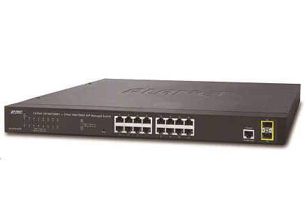 Planet GS-4210-16T2 Switch, L2/L4, 16x 1000Base-T, 2x SFP, Web/SNMPv3, VLAN, QoS, IPv6, fanless Planet GS-4210-16T2 Switch, L2/L4, 16x 1000Base-T, 2x SFP, Web/SNMPv3, VLAN, QoS, IPv6, fanless