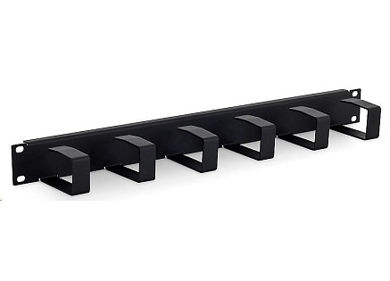 TRITON 19" vyvazovací panel 1U, 6x vyvazovací haček 70x40 mm. šedá