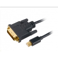 AKASA adaptér Mini DisplayPort na DVI-D,kabel, 1.8m