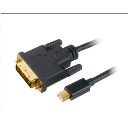 AKASA adaptér Mini DisplayPort na DVI-D,kabel, 1.8m