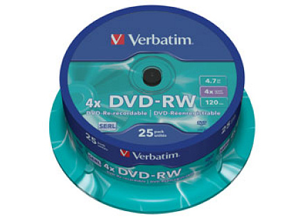 VERBATIM DVD-RW(25-pack)Spindle/4x/4.7GB