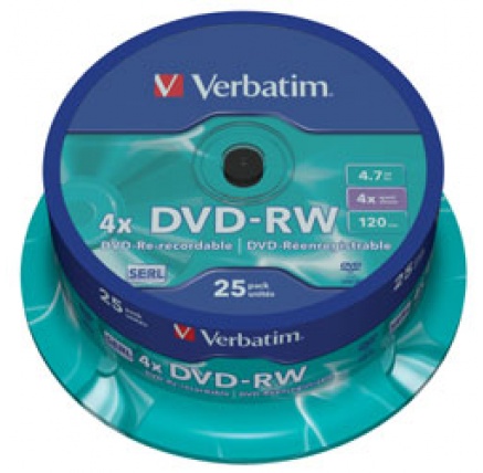 VERBATIM DVD-RW(25-pack)Spindle/4x/4.7GB