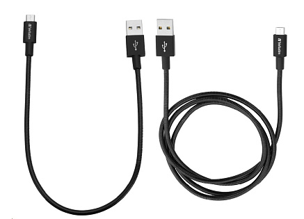 VERBATIM kabel Micro B USB Cable Sync & Charge 100cm (Black) + Verbatim Micro B USB Cable Sync & Charge 30cm (Black) VERBATIM kabel Micro B USB Cable Sync & Charge 100cm (Black) + Verbatim Micro B USB Cable Sync & Charge 30cm (Black)