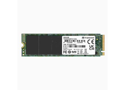 TRANSCEND SSD 110Q 500GB, M.2 2280, PCIe Gen3x4, NVMe, M-Key, QLC, DRAM-less