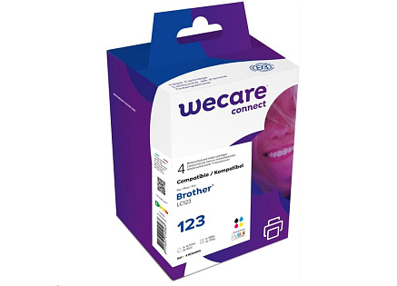WECARE ARMOR cartridge pro Brother DCP J4110DW, MFC J4310, 4410, 4510DW (LC123 VAL BP), černá/CMYK, 12ml/3x6ml