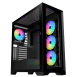 VeinX case GL29AL-BK, ATX, Průhledná bočnice, 4x 120mm ARGB Fan, ARGB Hub, Černá