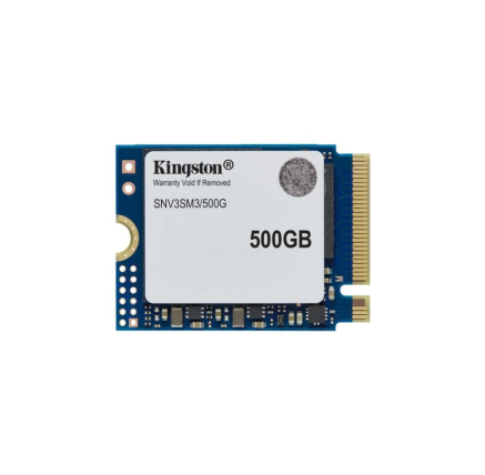 Kingston SSD 500GB NV3, M.2 2230, NVMe PCIe Gen4x4, (R: 5000MB/s; W: 3000MB/s) Kingston SSD 500GB NV3, M.2 2230, NVMe PCIe Gen4x4, (R: 5000MB/s; W: 3000MB/s)