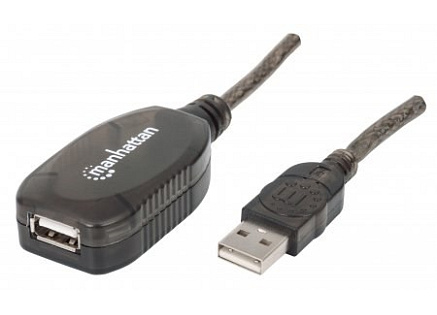 MANHATTAN Kabel USB 2.0 A-A, aktivní prodlužovací 20m, Daisy-Chainable