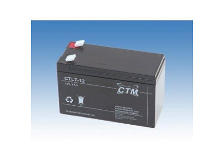 Baterie - CTM CTL 12-7 (12V/7Ah - Faston 250), životnost 10-12let