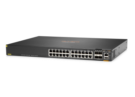 HPE Aruba Networking CX 6300F 24-port 1GbE Class 4 PoE and 4-port SFP56 Switch