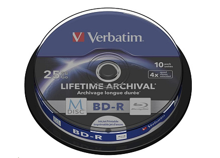 VERBATIM MDisc BD-R(10-pack)Spindle/4x/25GB VERBATIM MDisc BD-R(10-pack)Spindle/4x/25GB