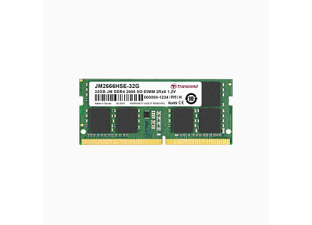 TRANSCEND SODIMM DDR4 32GB 2666MHz 2Rx8 2Gx8 CL19 1.2V