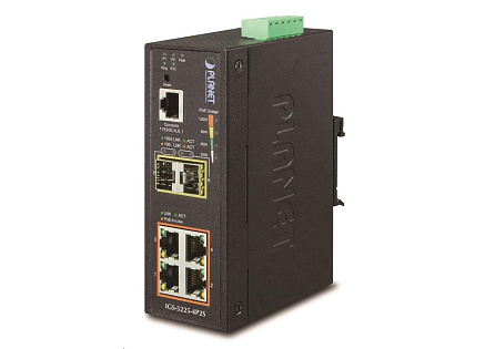 Planet switch IGS-5225-4P2S, průmyslový 4x10/100/1000T, 2x100/1000X SFP, -40~+75°C, PoE Planet switch IGS-5225-4P2S, průmyslový 4x10/100/1000T, 2x100/1000X SFP, -40~+75°C, PoE