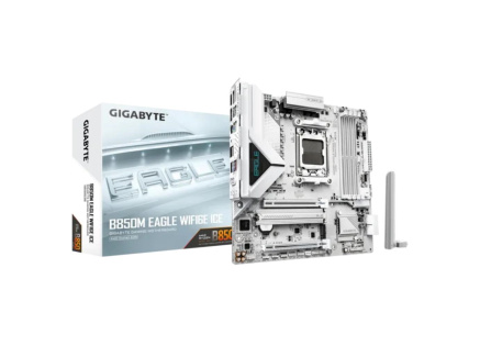 GIGABYTE MB Sc AM5 B850M EAGLE WF6E ICE, AMD B850, 4xDDR5, 1xHDMI, 2xDP, Wifi, mATX