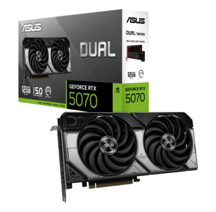 ASUS VGA NVIDIA GeForce RTX 5070 DUAL 12GB, 12GB GDDR7, 3xDP, 1xHDMI ASUS VGA NVIDIA GeForce RTX 5070 DUAL 12GB, 12GB GDDR7, 3xDP, 1xHDMI