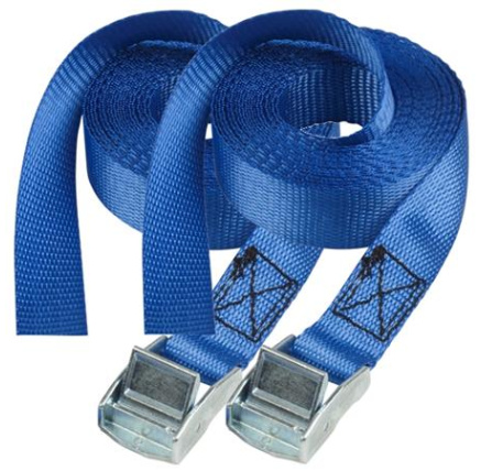 Master Lock Upínací popruhy s kovovou přezkou  - 250cm (2 ks / balení)