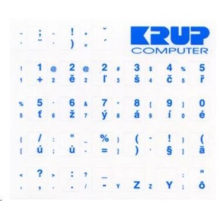 PremiumCord Česká přelepka na klávesnici - modrá