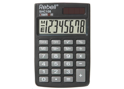 REBELL kalkulačka - SHC108 - černá