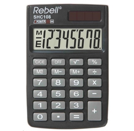REBELL kalkulačka - SHC108 - černá