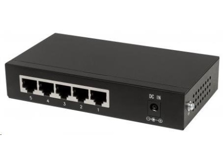 Intellinet 5-port Gigabit PoE Switch, 4x GbE PoE+, 1x GbE, PoE 60W, fanless