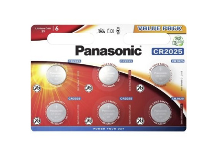 PANASONIC Lithiová baterie (knoflíková) CR-2025EL/6BP 3V (Blistr 6ks) PANASONIC Lithiová baterie (knoflíková) CR-2025EL/6BP 3V (Blistr 6ks)