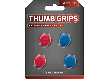 VENOM VS4918 Nintendo Switch Thumb Grips (4x) - Red and Blue