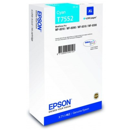 EPSON Ink bar WF-8xxx Series Ink Cartridge XL Cyan - (7.000 str.) (39 ml) EPSON Ink bar WF-8xxx Series Ink Cartridge XL Cyan - (7.000 str.) (39 ml)