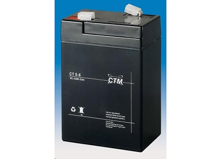 Baterie - CTM CT 6-5 (6V/5Ah - Faston 187), životnost 5let Baterie - CTM CT 6-5 (6V/5Ah - Faston 187), životnost 5let
