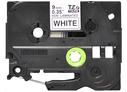 BROTHER TZEN221 - kazeta TZ šířky 9mm, nelaminovaná TZE-N221, bílá/černé písmo