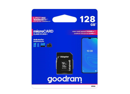GOODRAM MicroSDXC karta 128GB M1AA, UHS-I Class 10, U1 + adaptér