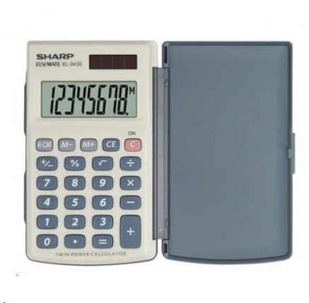 SHARP kalkulačka - EL243S - šedo-modrá