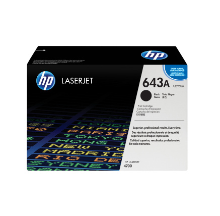 HP 643A Black LJ Toner Cart, Q5950A (11,000 pages)