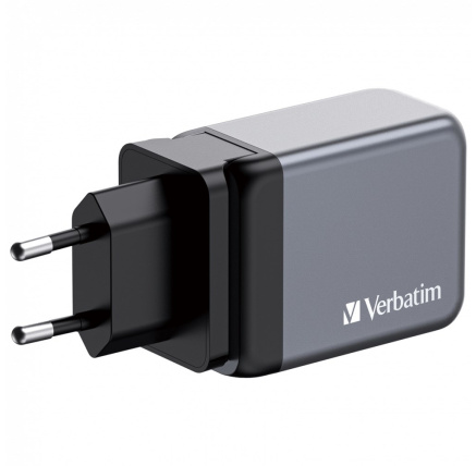 VERBATIM GaN Nabíječka do sítě GNC-65, 65W, 2x USB-C, 1x USB